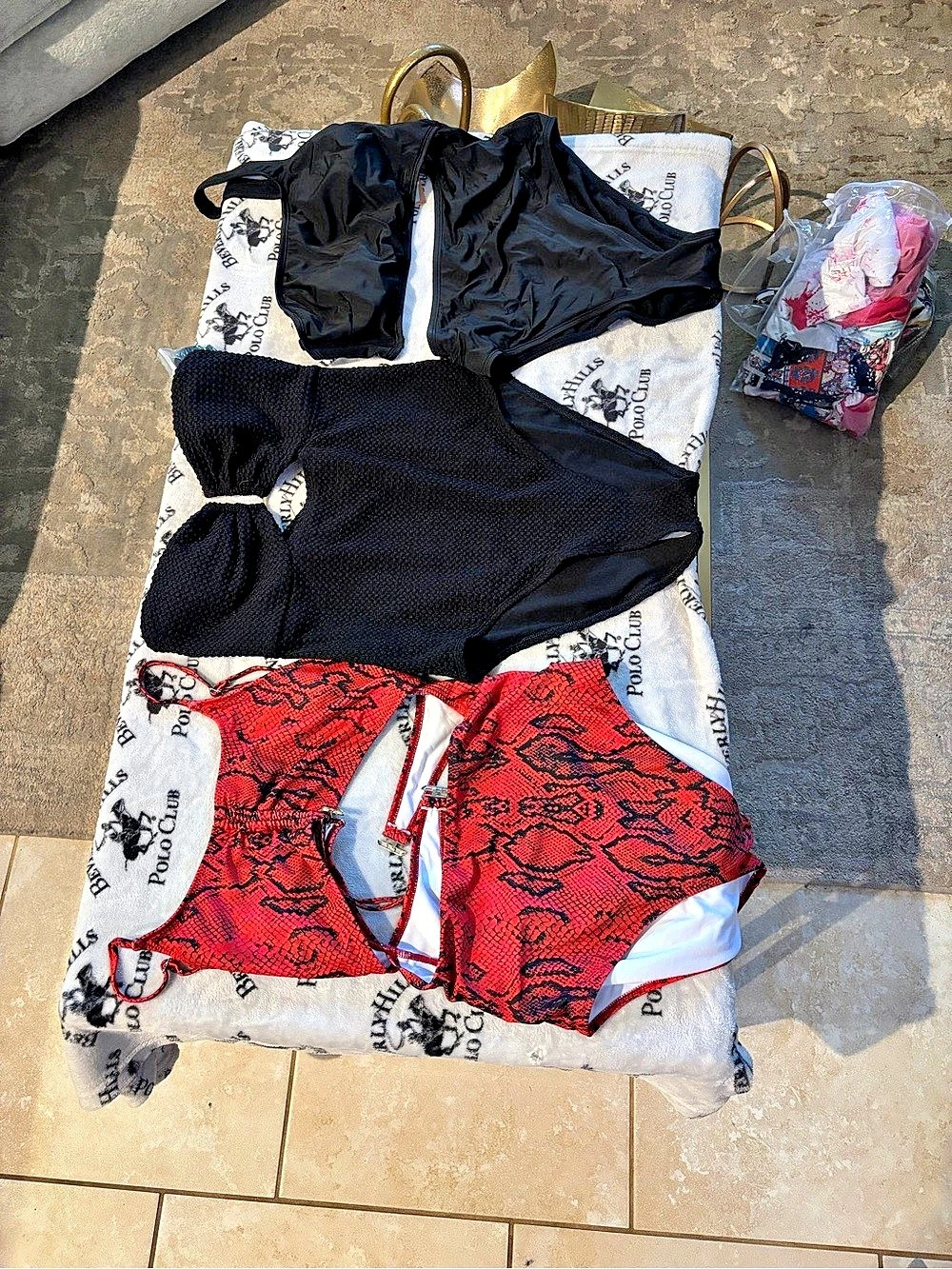 Women's Mixed Bikini Pieces Black & Red